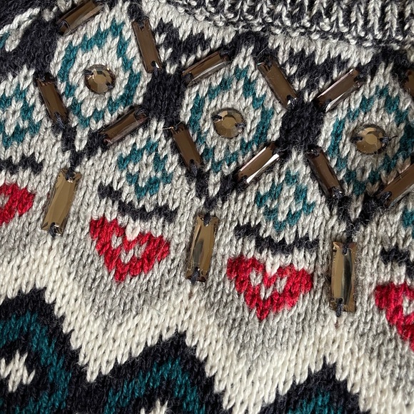 Ann Taylor Factory Fair Isle Embellished Sweater - Picture 3 of 3